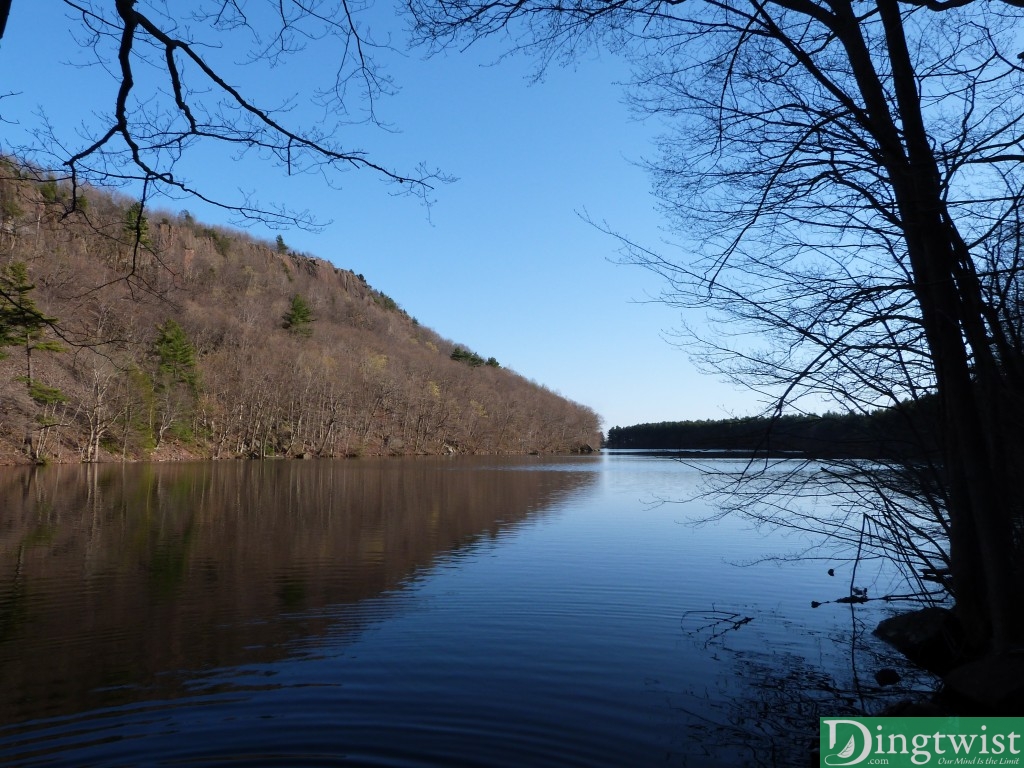 And the view of what you just hiked from the lake's level.