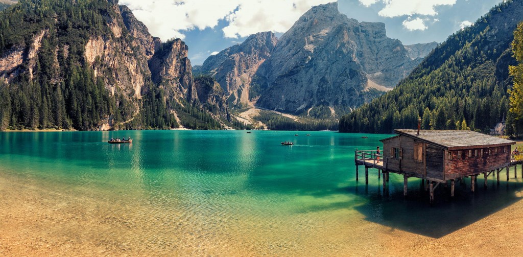 cabin on lake