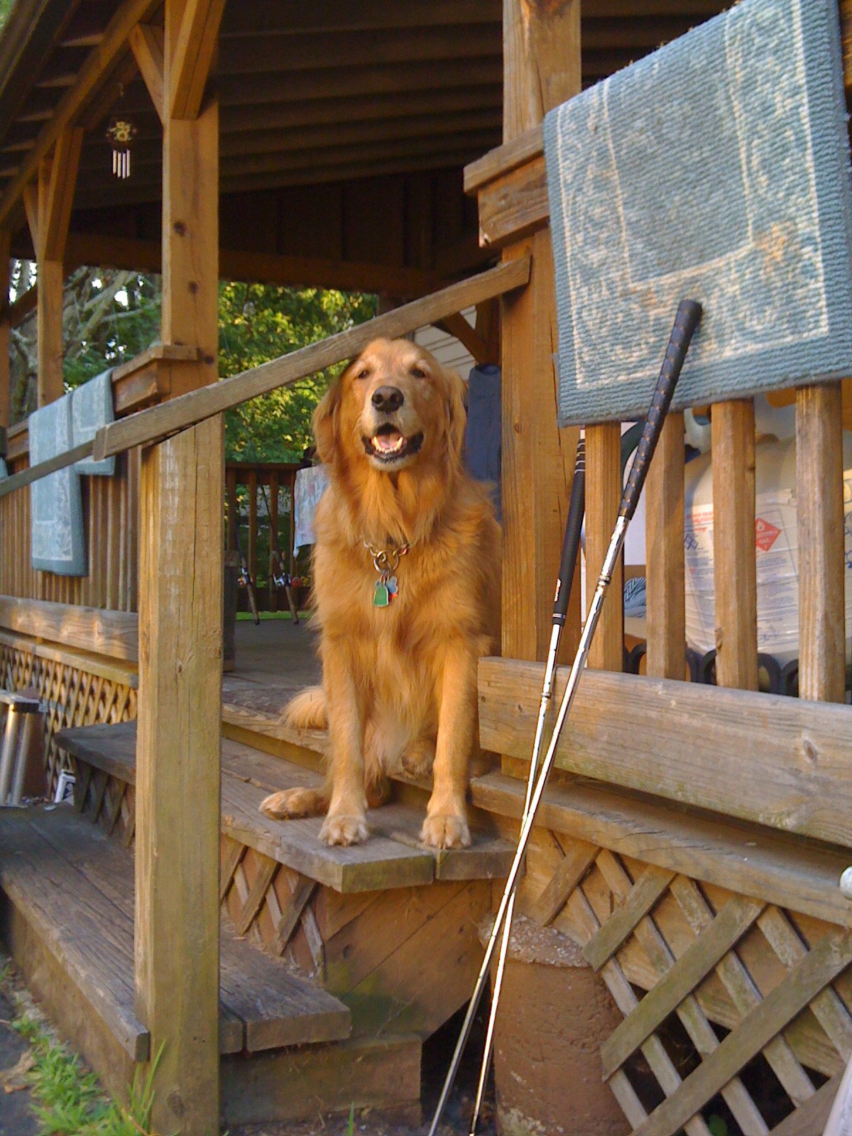 Smiling on a nice summer afternoon.